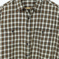 Vintage Green Plaid Button-Down Shirt