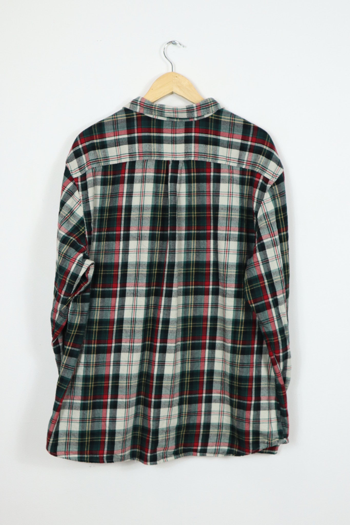Plaid Flannel Button-Down Shirt