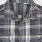 Vintage Grey Plaid Flannel Button-Down Shirt Image 2