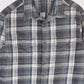 Vintage Grey Plaid Flannel Button-Down Shirt Image 1