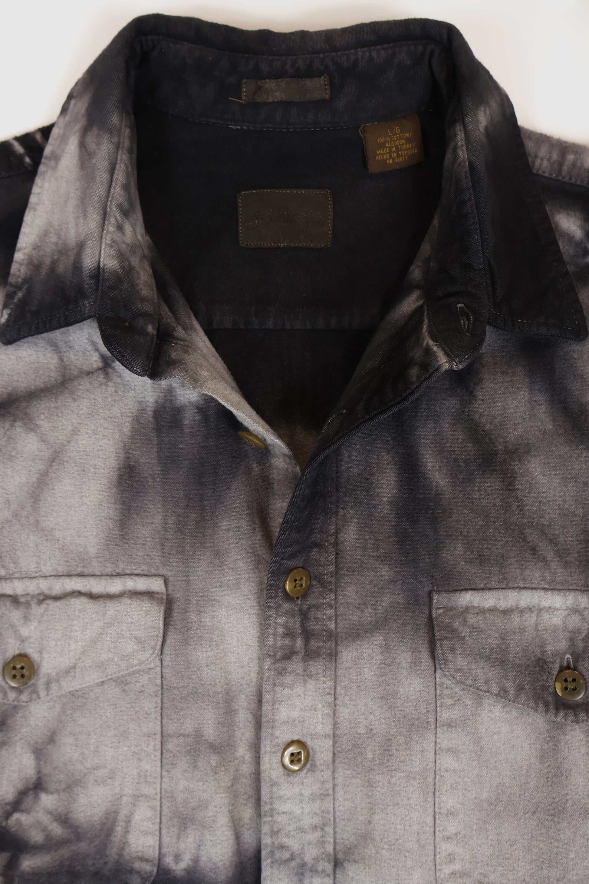 Vintage Dyed Flannel Button-Down Shirt Image 3