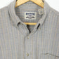 Grey Plaid Flannel Button-Down Shirt