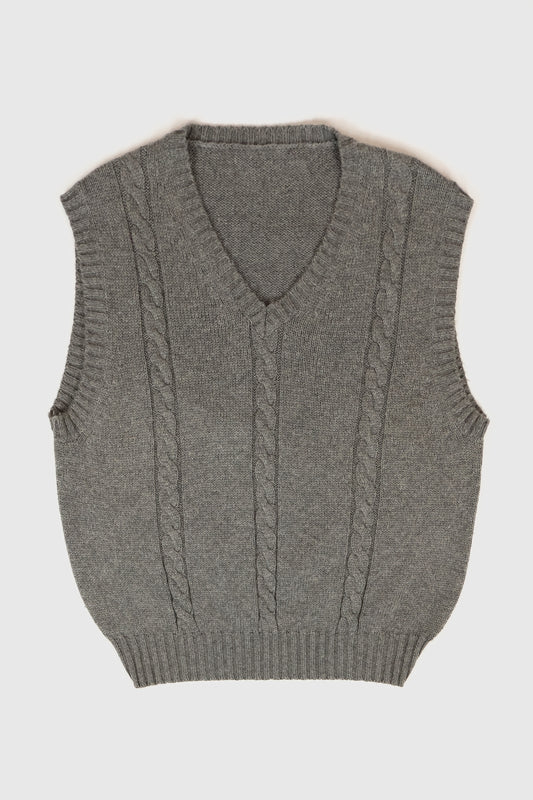 Vintage Grey Sweater Vest 02 Image 0