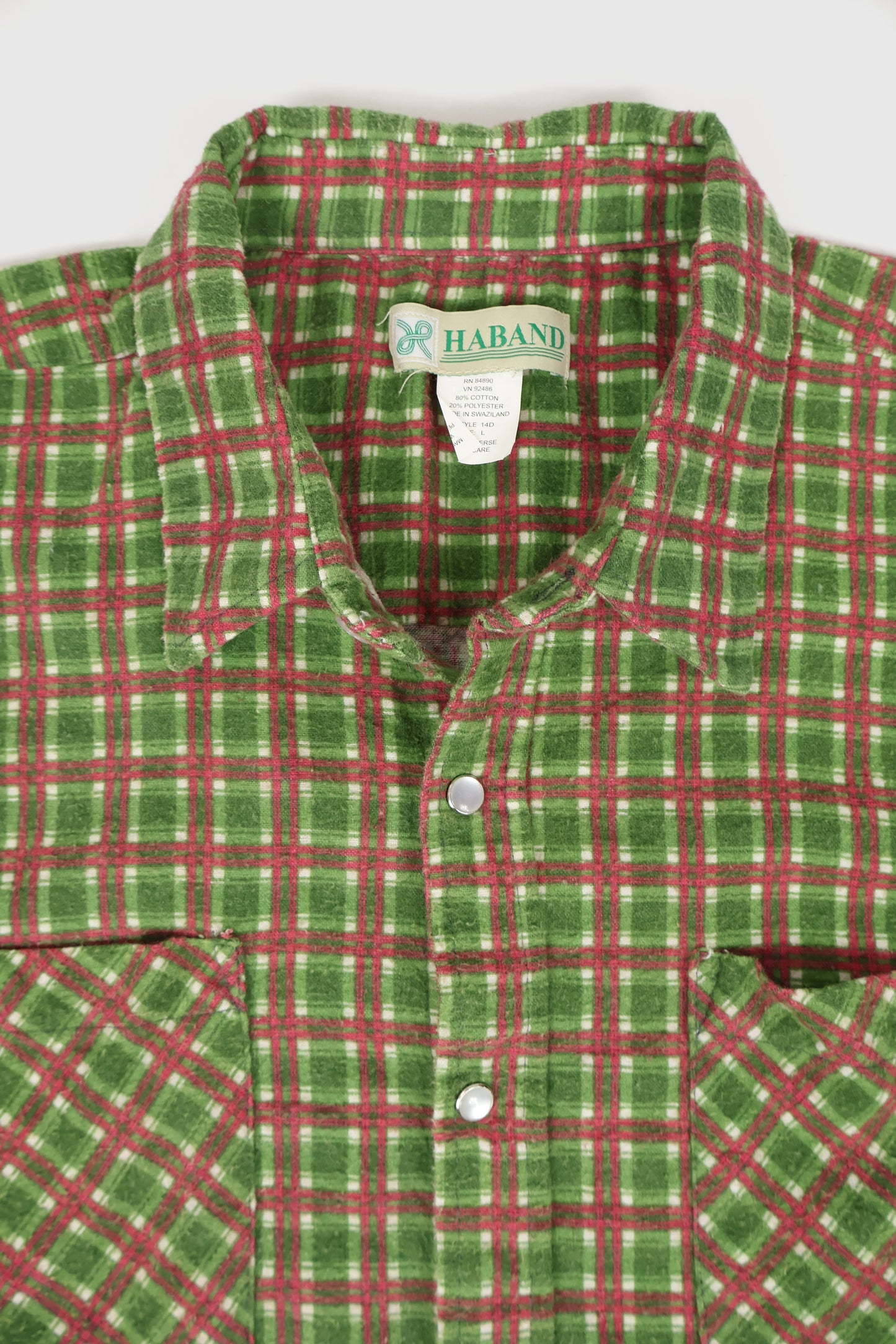 Vintage Flannel Snap Button Shirt Image 2