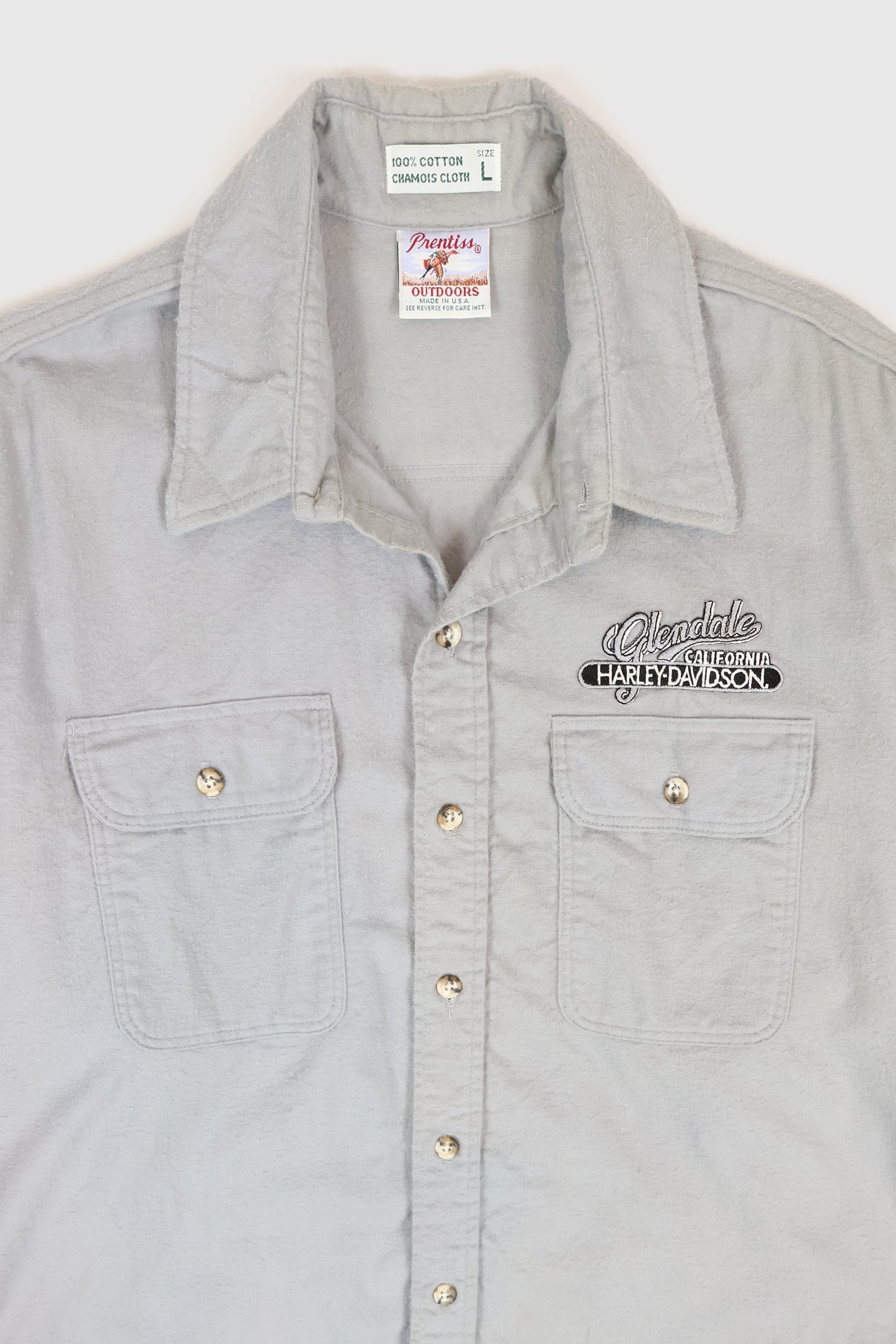 Harley Davidson Glendale California Flannel Button-Down Shirt