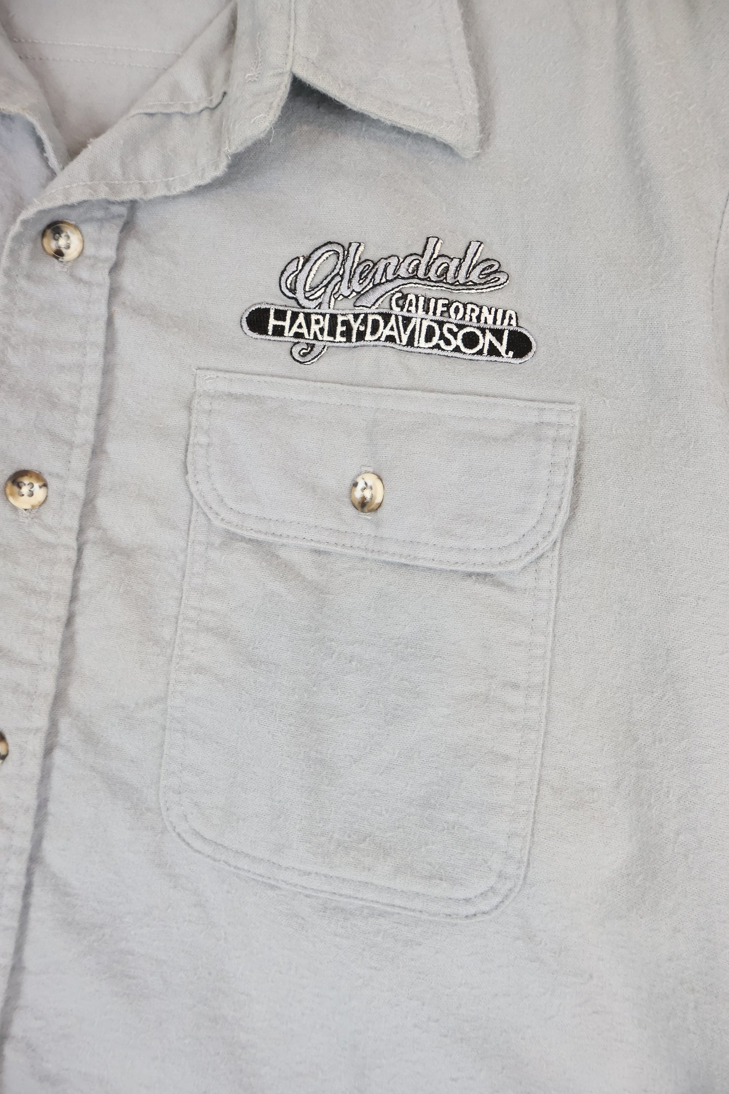Harley Davidson Glendale California Flannel Button-Down Shirt