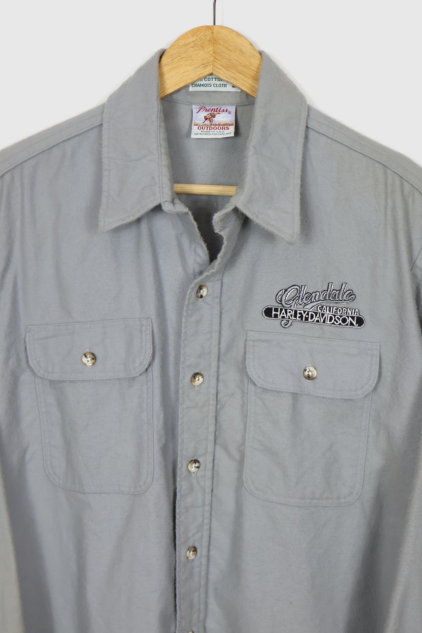 Harley Davidson Glendale California Flannel Button-Down Shirt