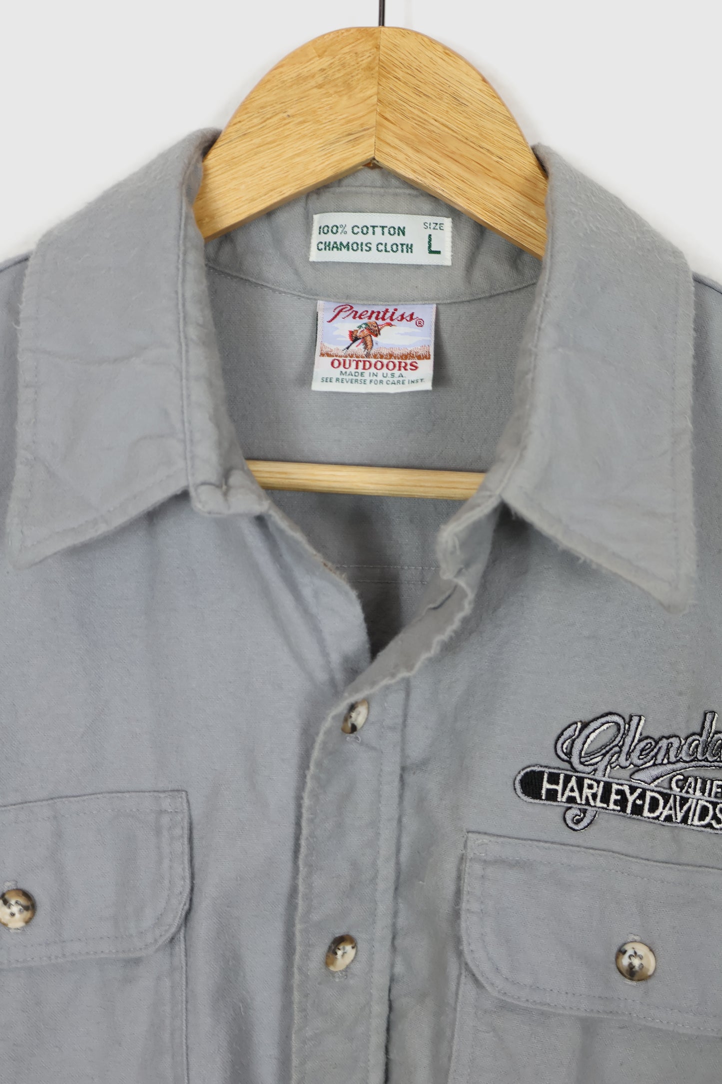 Harley Davidson Glendale California Flannel Button-Down Shirt