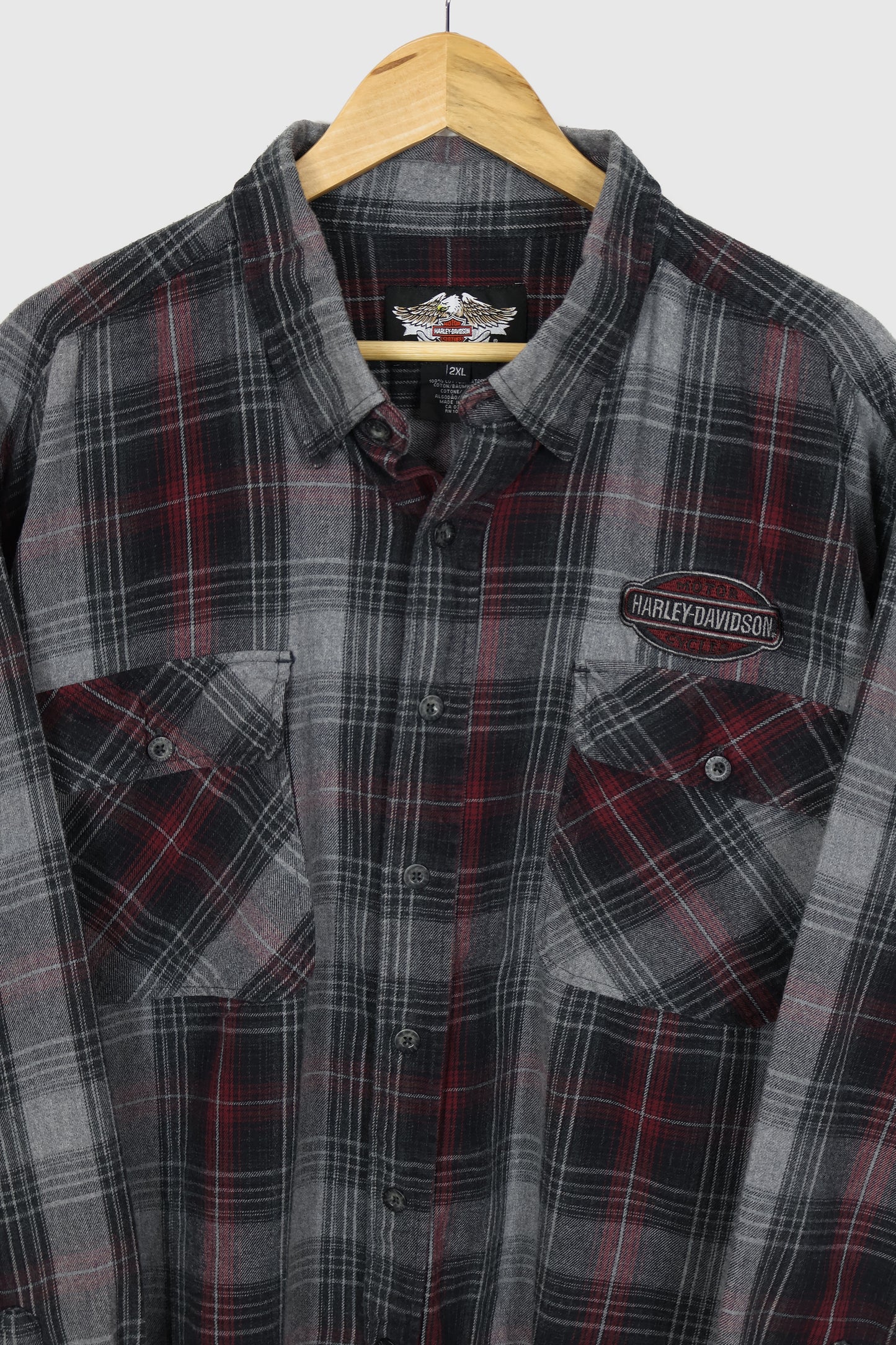 Harley Davidson Plaid Button-Down Shirt