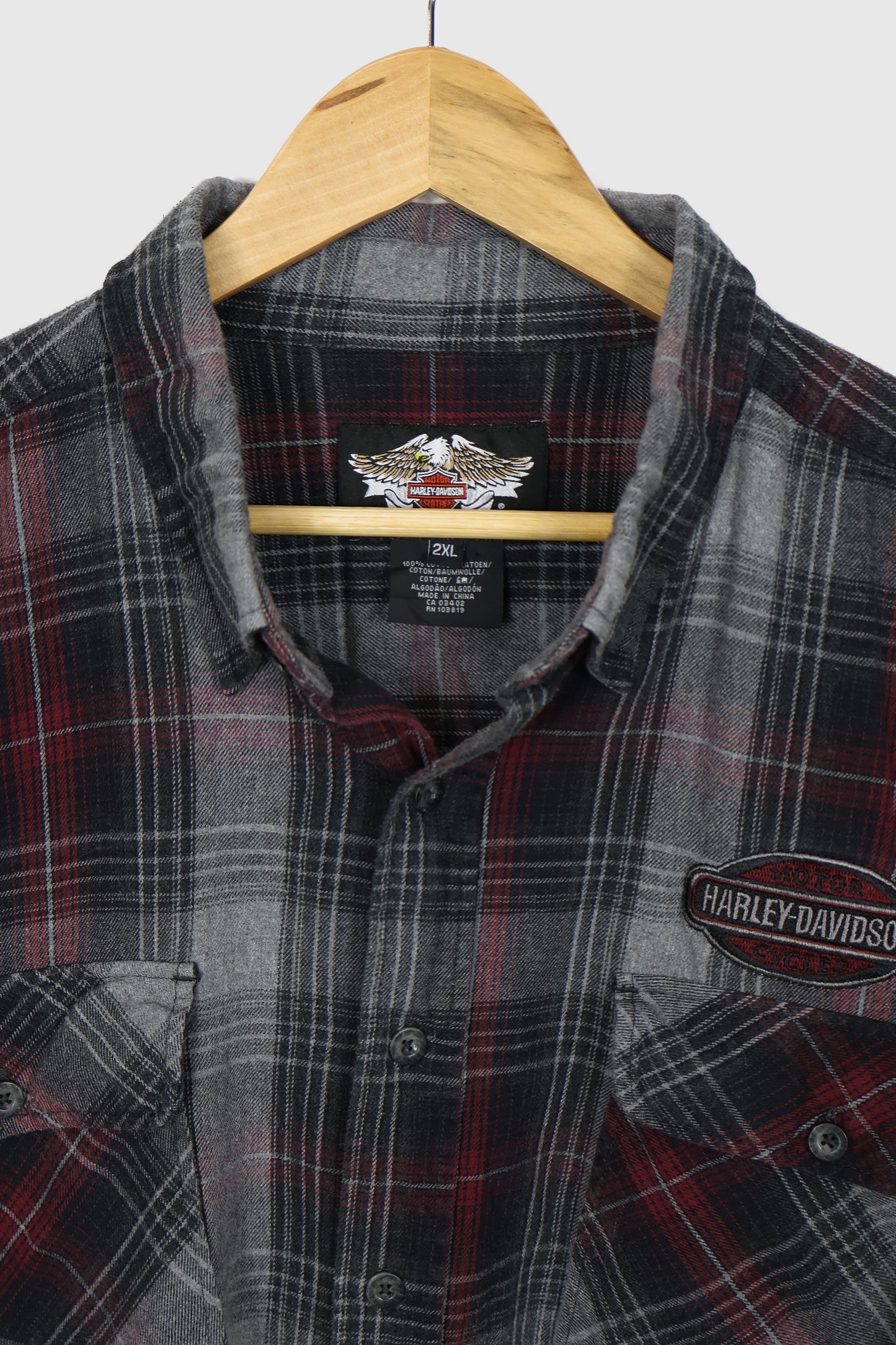 Harley Davidson Plaid Button-Down Shirt