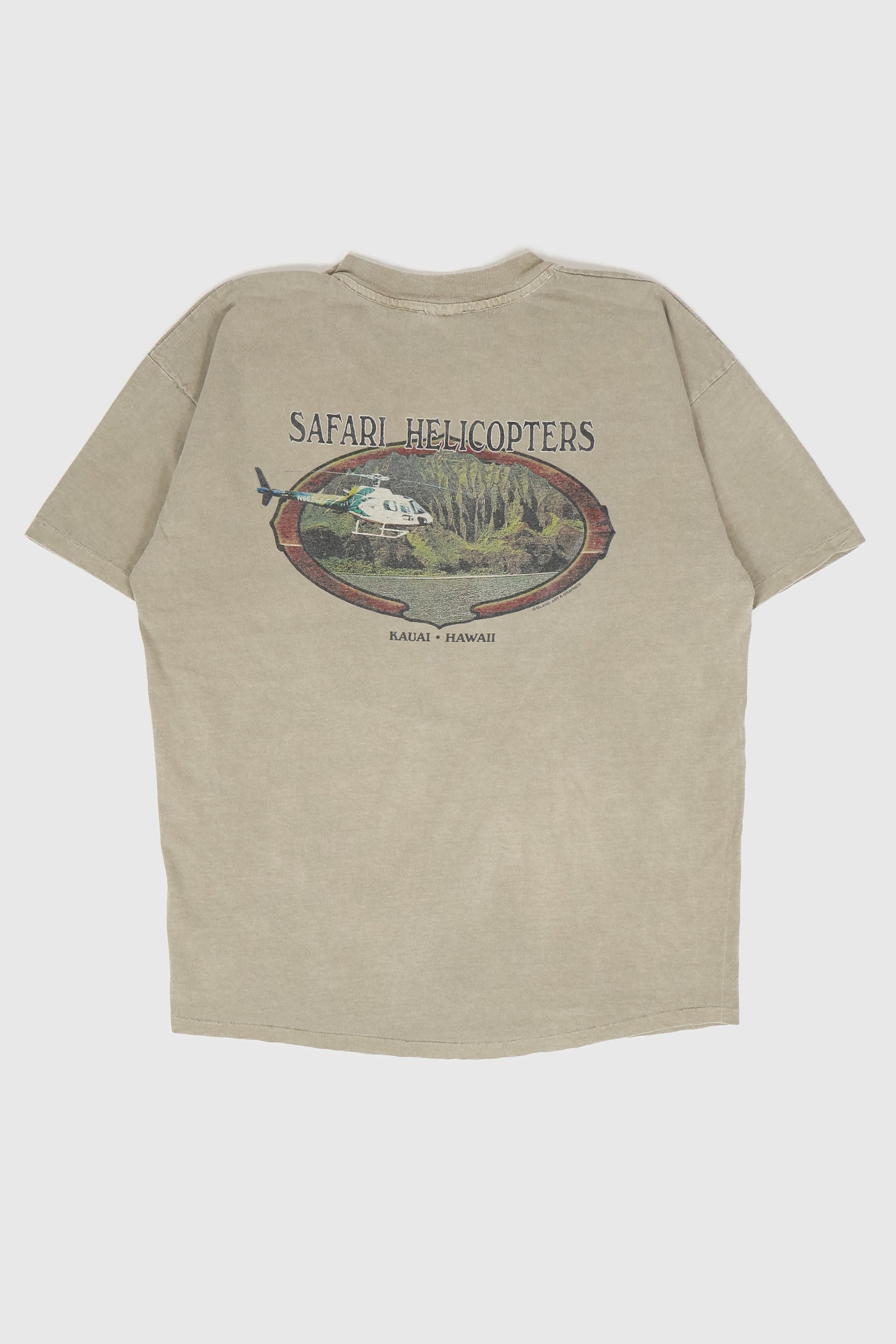Vintage Safari Helicopters Hawaii Tee Image 1