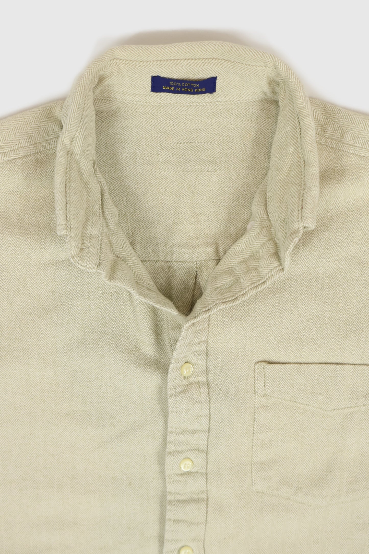 Vintage Heavyweight Herringbone Button-Down Shirt