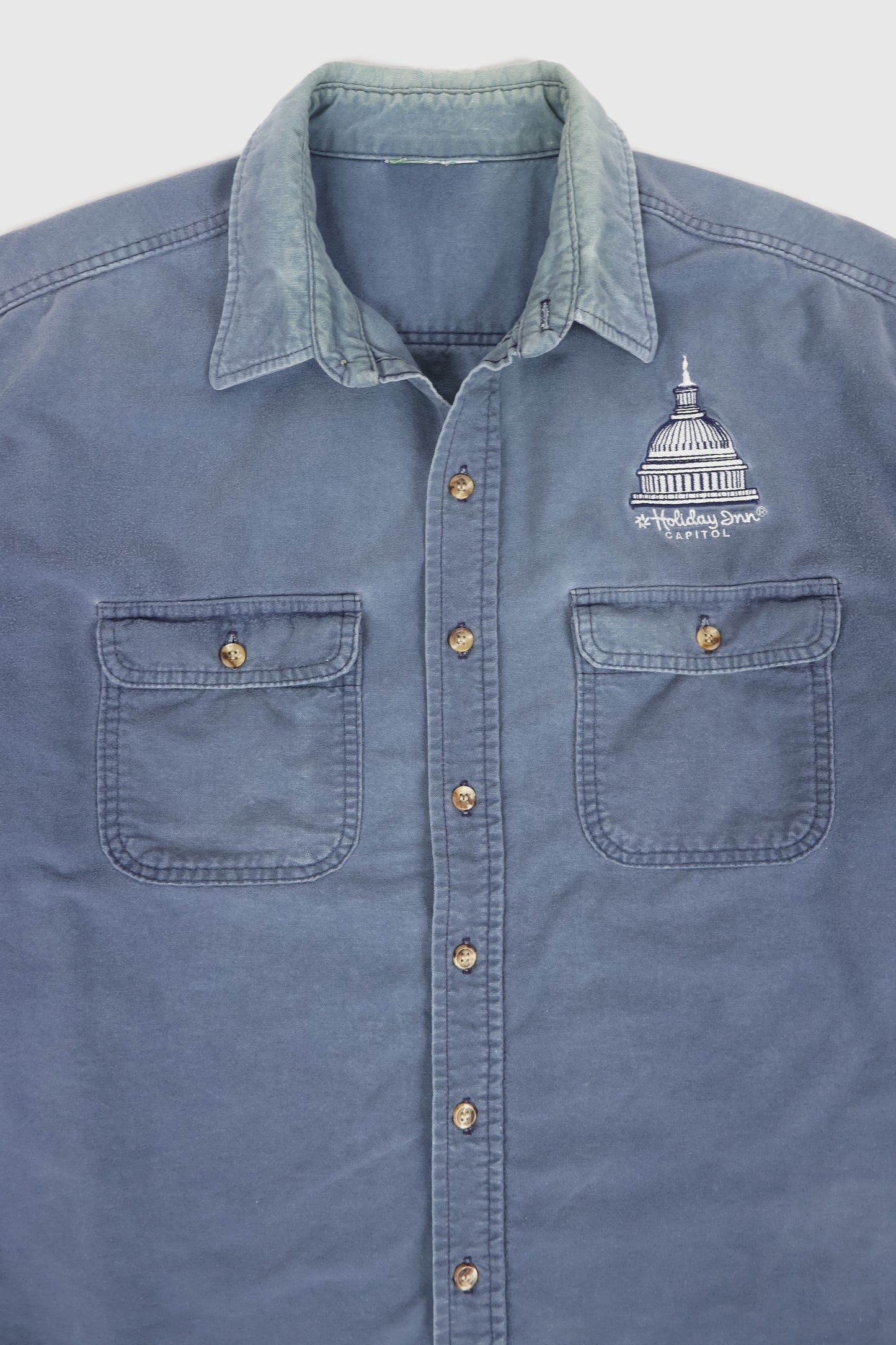 Vintage Faded Holiday Inn Capitol Button-Down Shirt Image 1