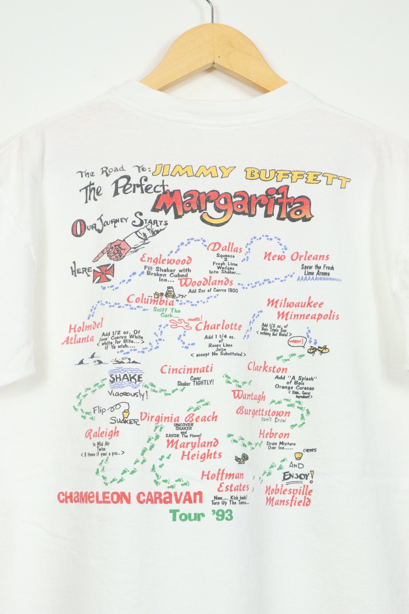 Vintage Jimmy Buffett Chameleon Caravan Tour '93 Tee