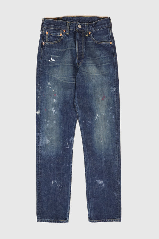 Vintage Levi's 501 Straight Fit Paint Splatter Jeans Image 0
