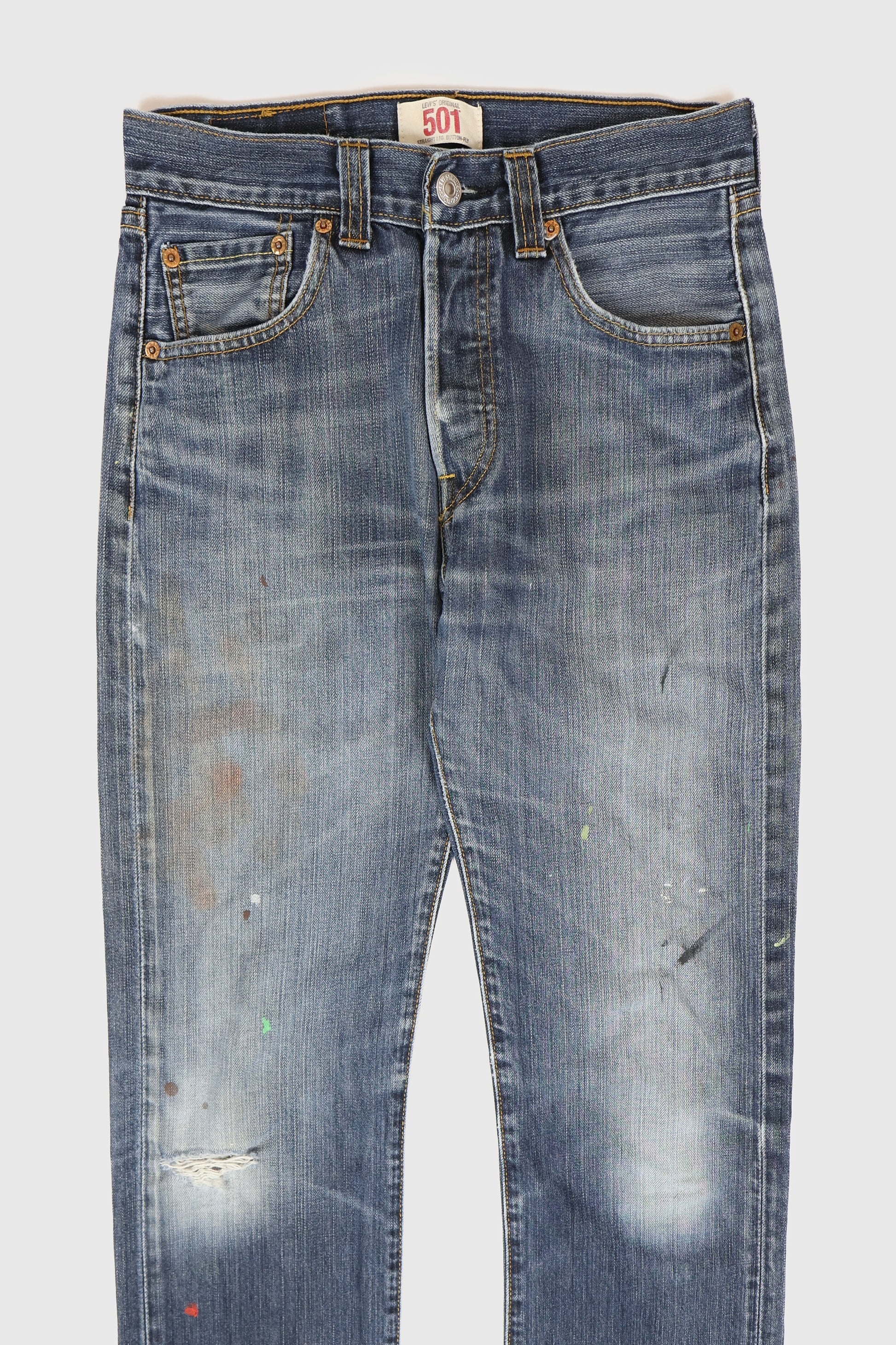 Vintage Levi's 501 Distressed Jeans Image 2