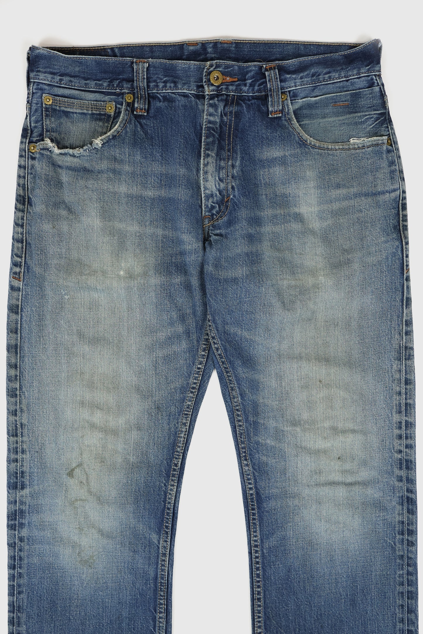 Vintage Faded Levis Straight Fit Jeans Image 2