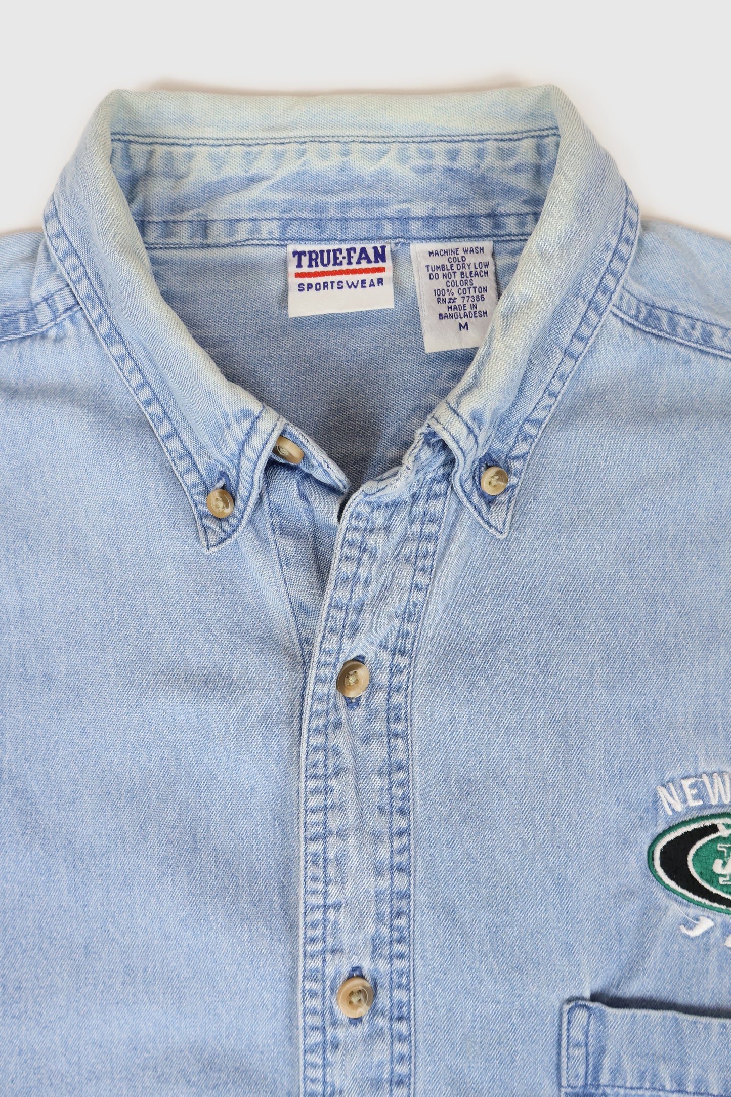 Vintage New York Jets Button-Down Shirt Image 2