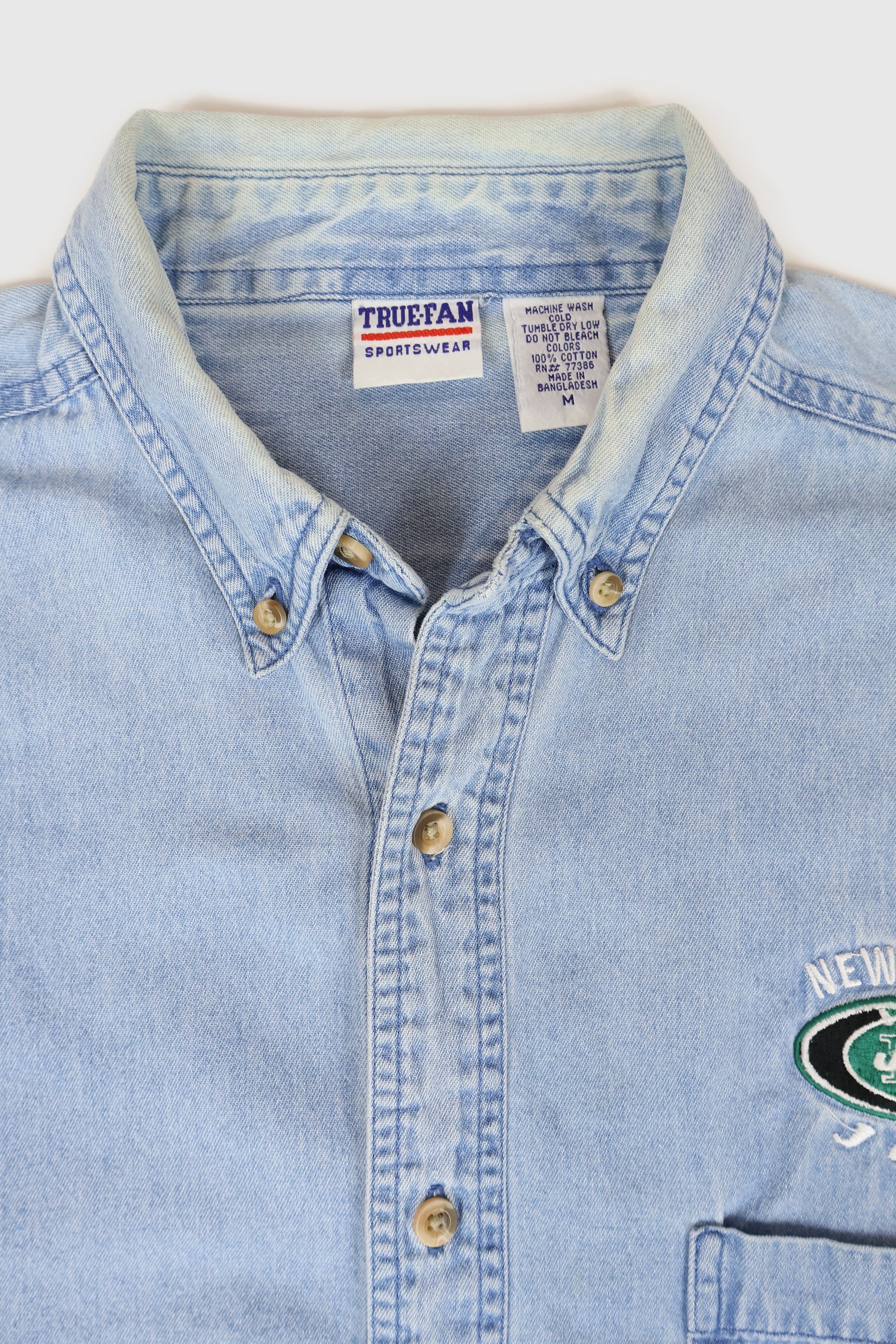 Vintage New York Jets Button-Down Shirt Image 2