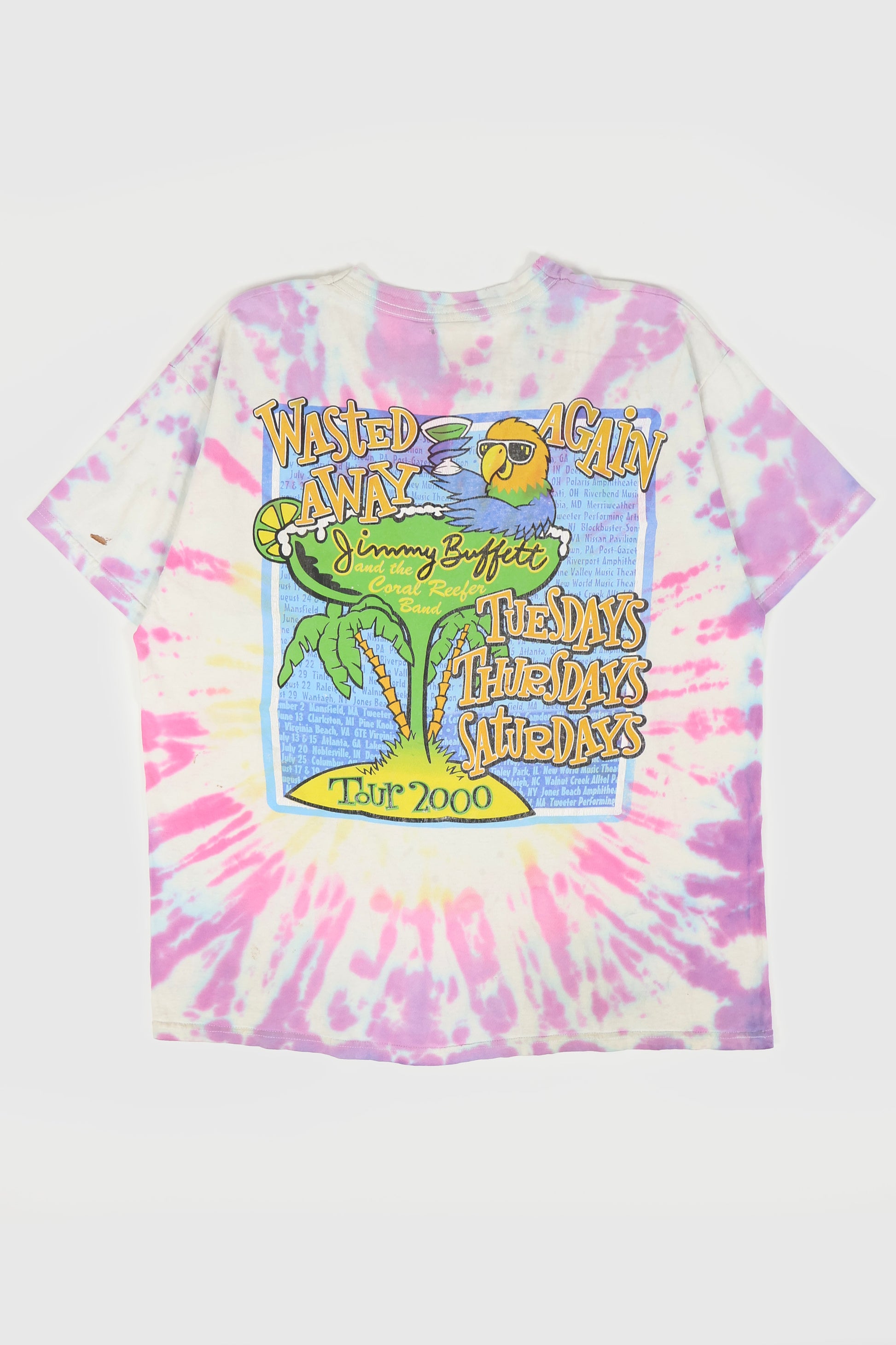 Vintage Jimmy Buffett Wasted Away Again 2000 Tour Tee Image 1