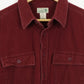 L.L. Bean Dark Red Flannel Button-Down Shirt