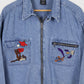Vintage Wile E. Coyote and the Road Runner Full Zip Denim Shirt