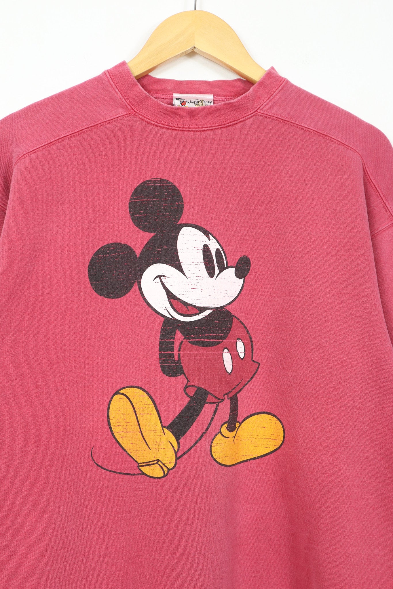 Vintage Mickey Mouse Red Crewneck