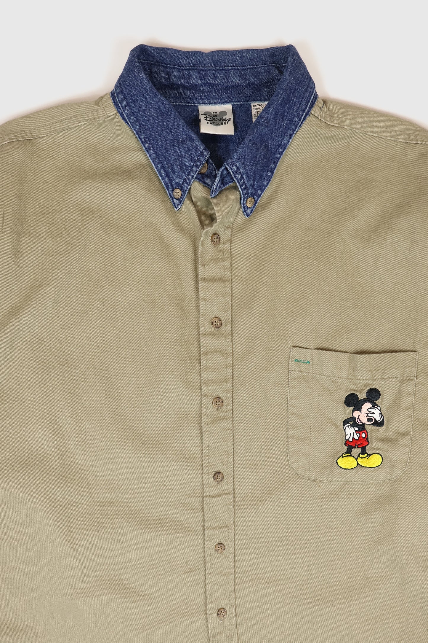 Vintage Mickey Mouse Button-Down Shirt Image 1