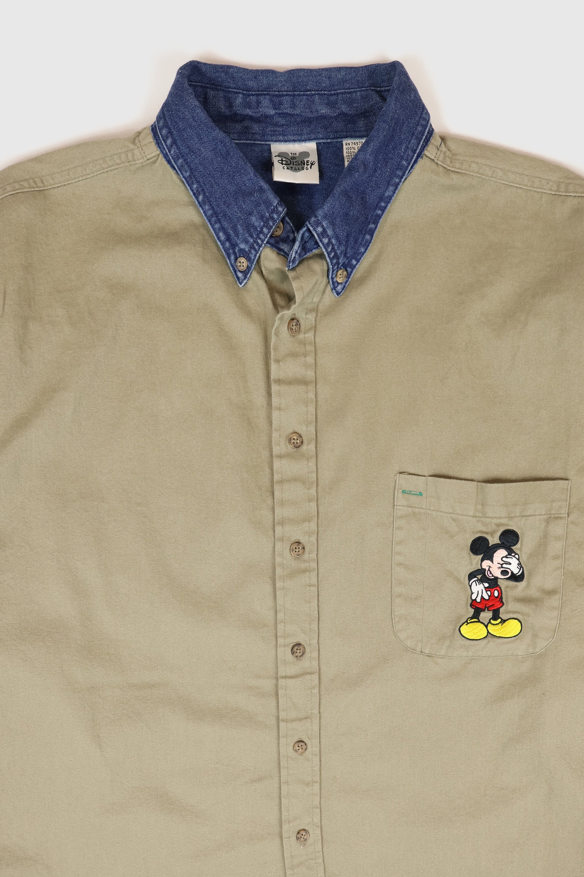 Vintage Mickey Mouse Button-Down Shirt Image 1