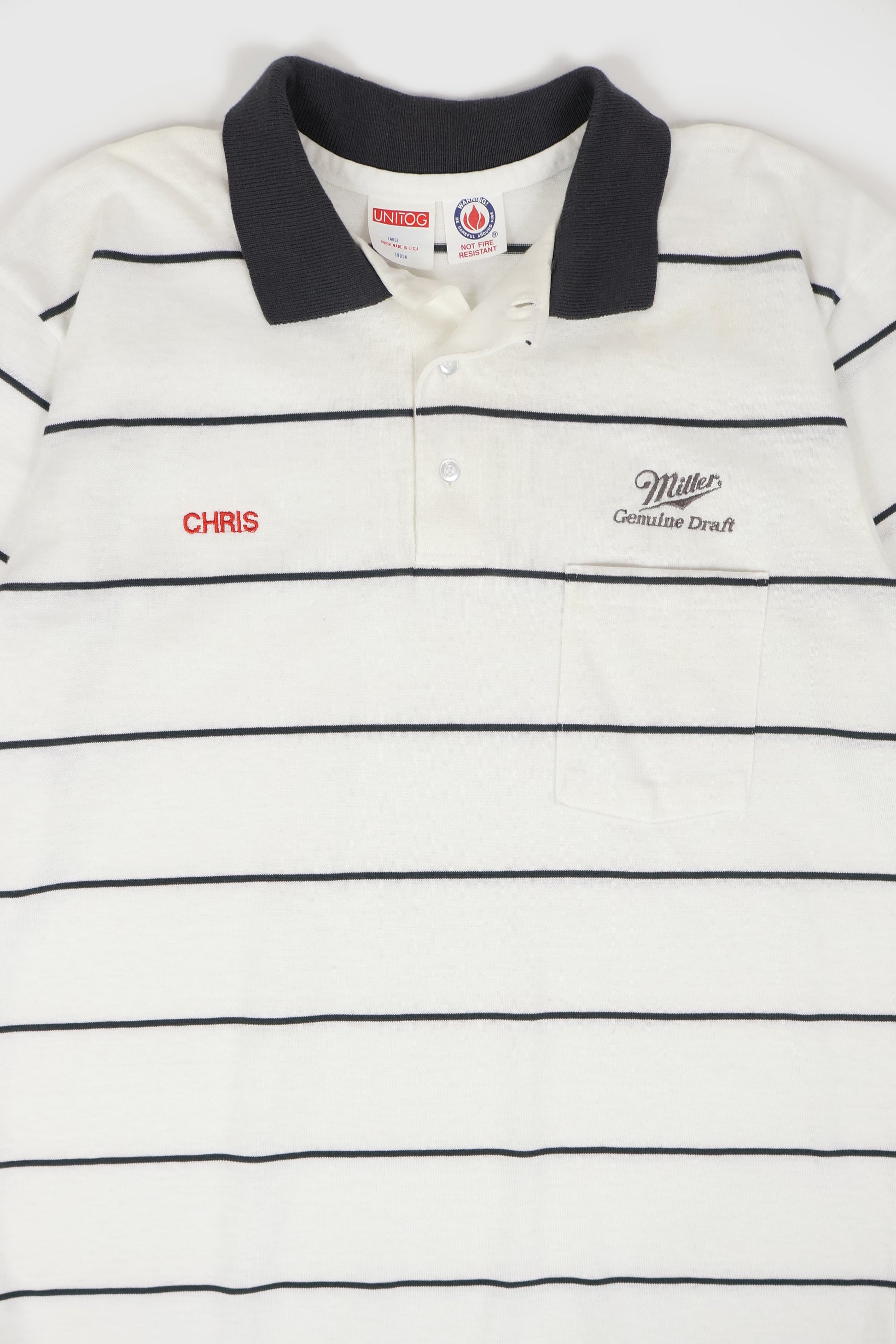 Vintage Miller Genuine Draft Polo Shirt Image 1