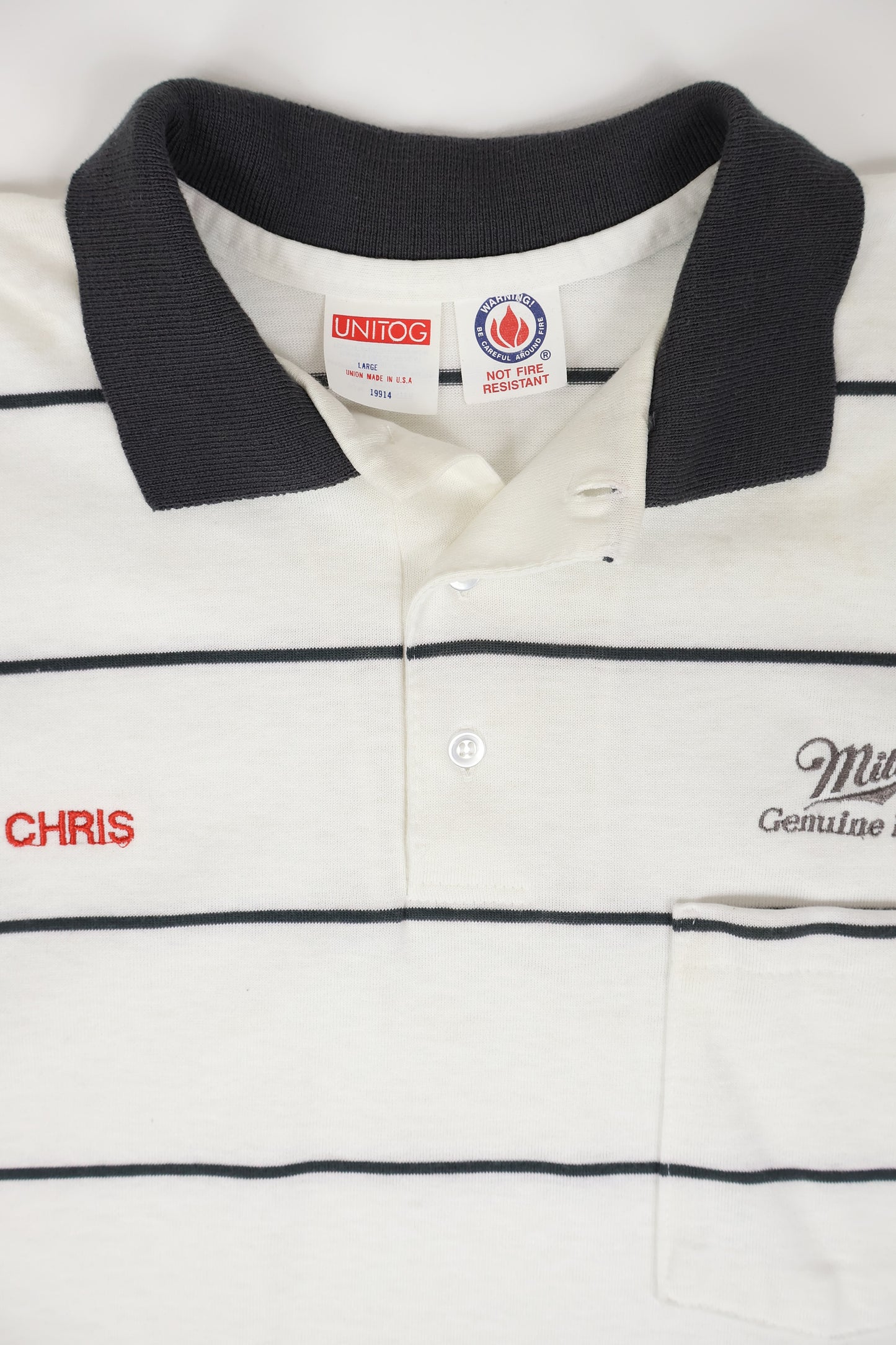 Vintage Miller Genuine Draft Polo Shirt Image 2
