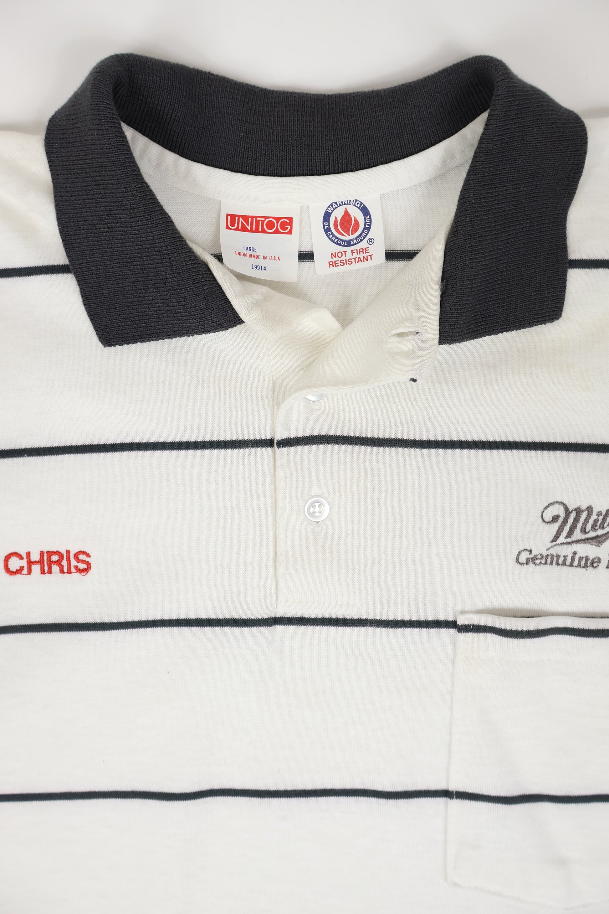 Vintage Miller Genuine Draft Polo Shirt Image 2