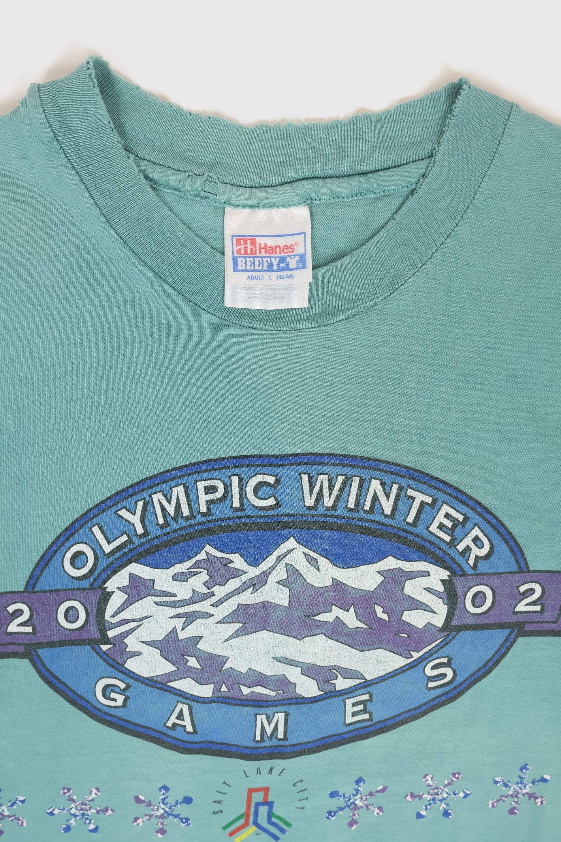 Vintage 2002 Winter Olympics Salt Lake City Tee Image 2
