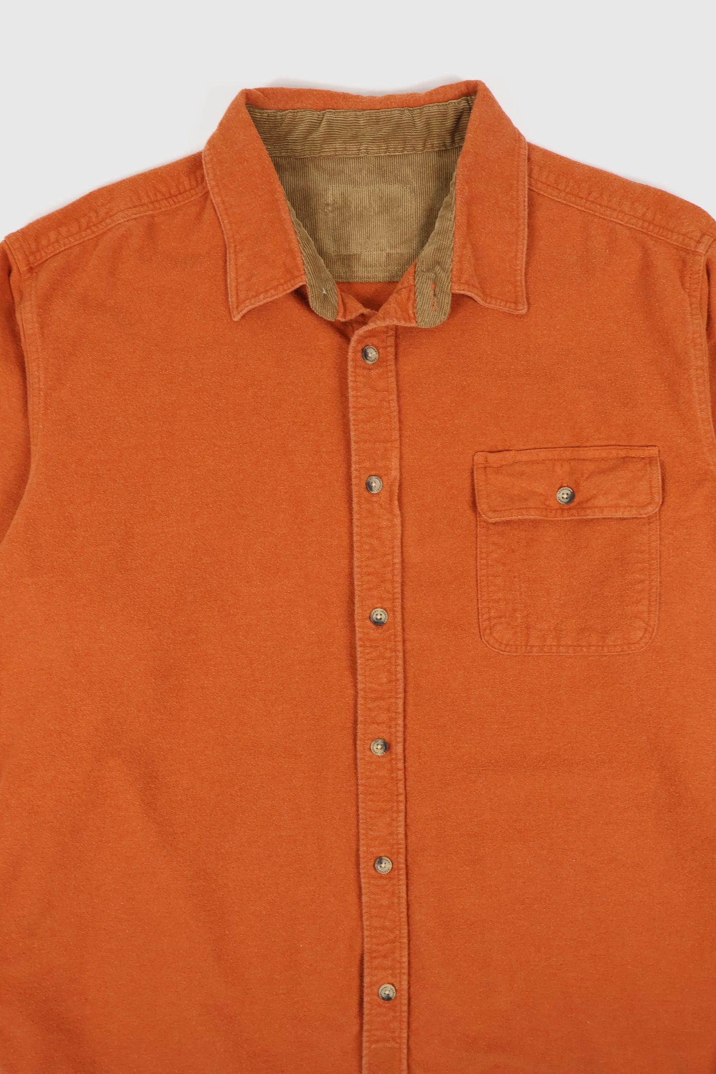 Vintage Orange Flannel Button-Down Shirt Image 1