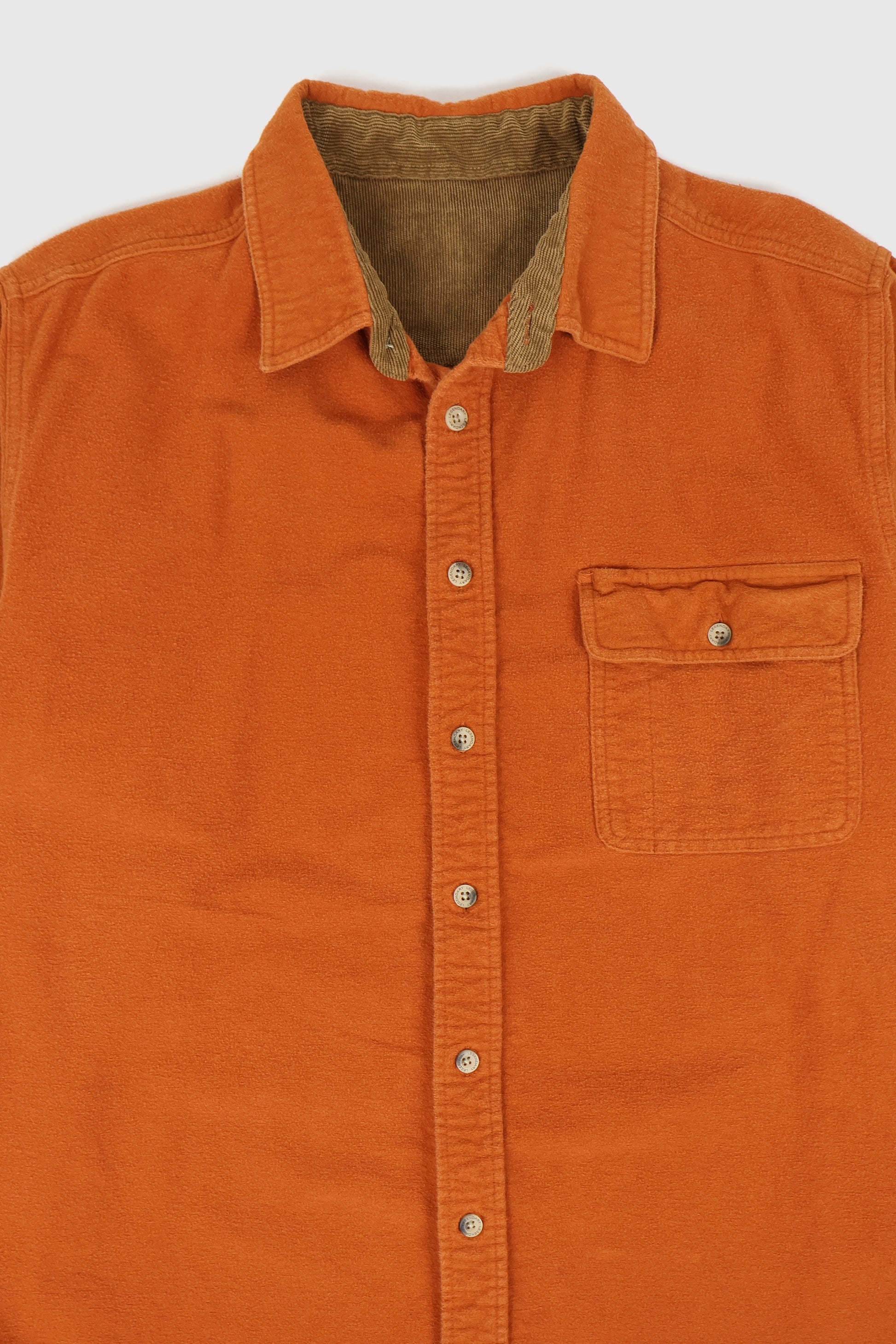 Vintage Orange Flannel Button-Down Shirt Image 1
