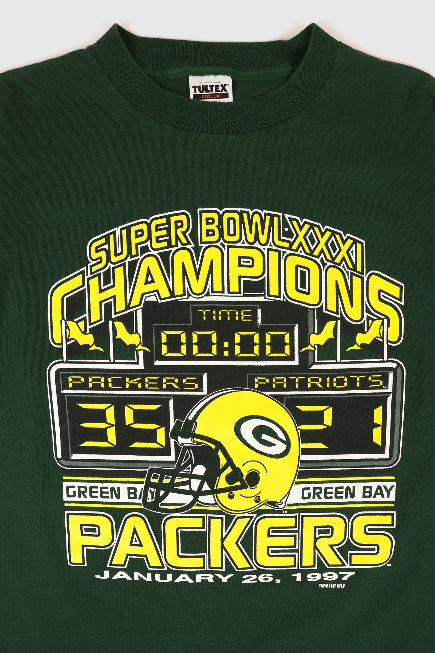 Vintage Green Bay Packers Super Bowl XXXI Champions Tee Image 1