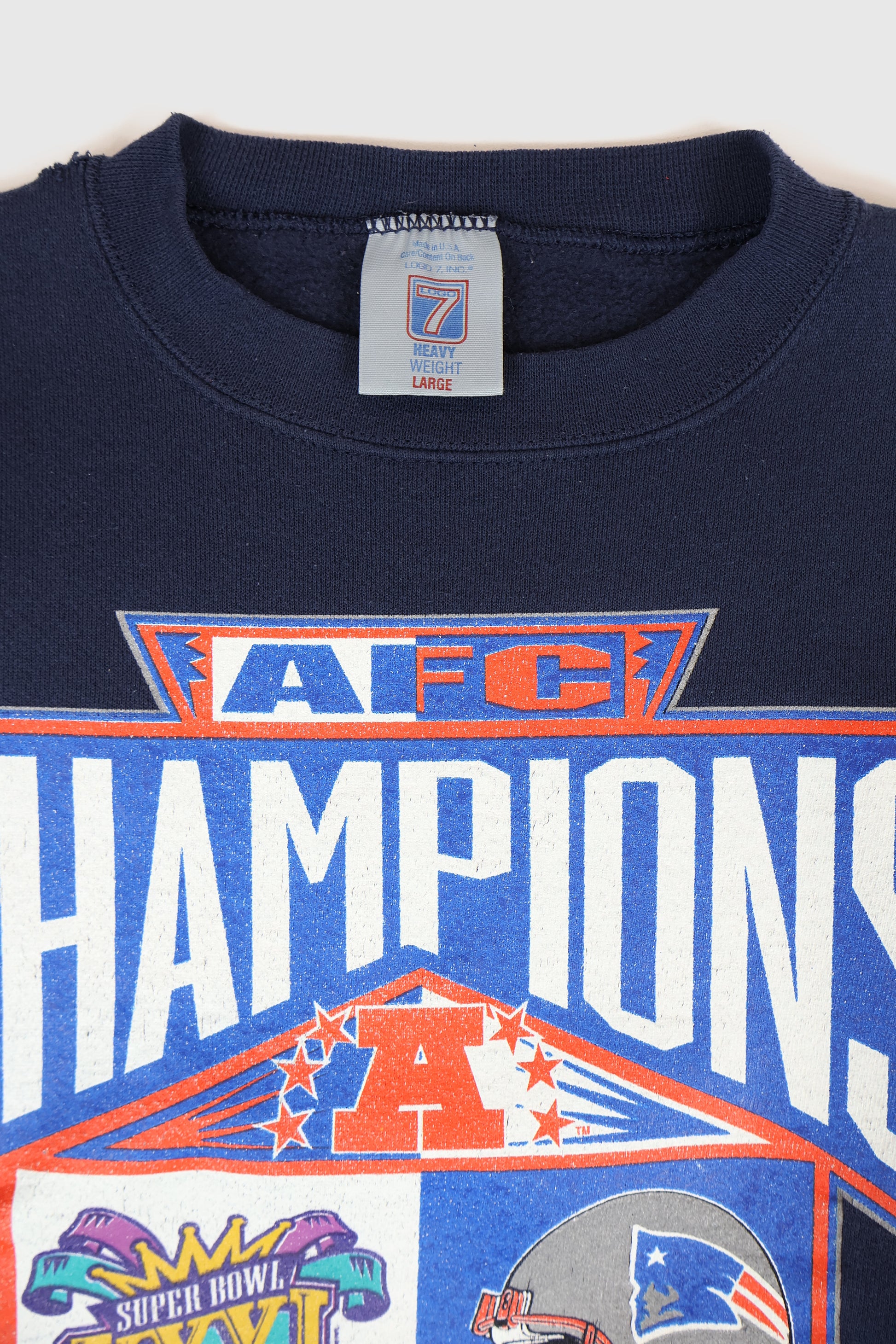 Vintage New England Patriots 1996 AFC Champions Crewneck Image 2