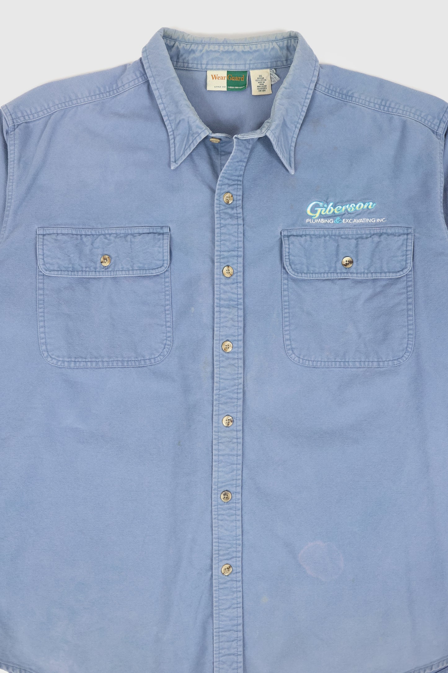 Vintage Plumbing & Excavating Button-Down Shirt Image 1