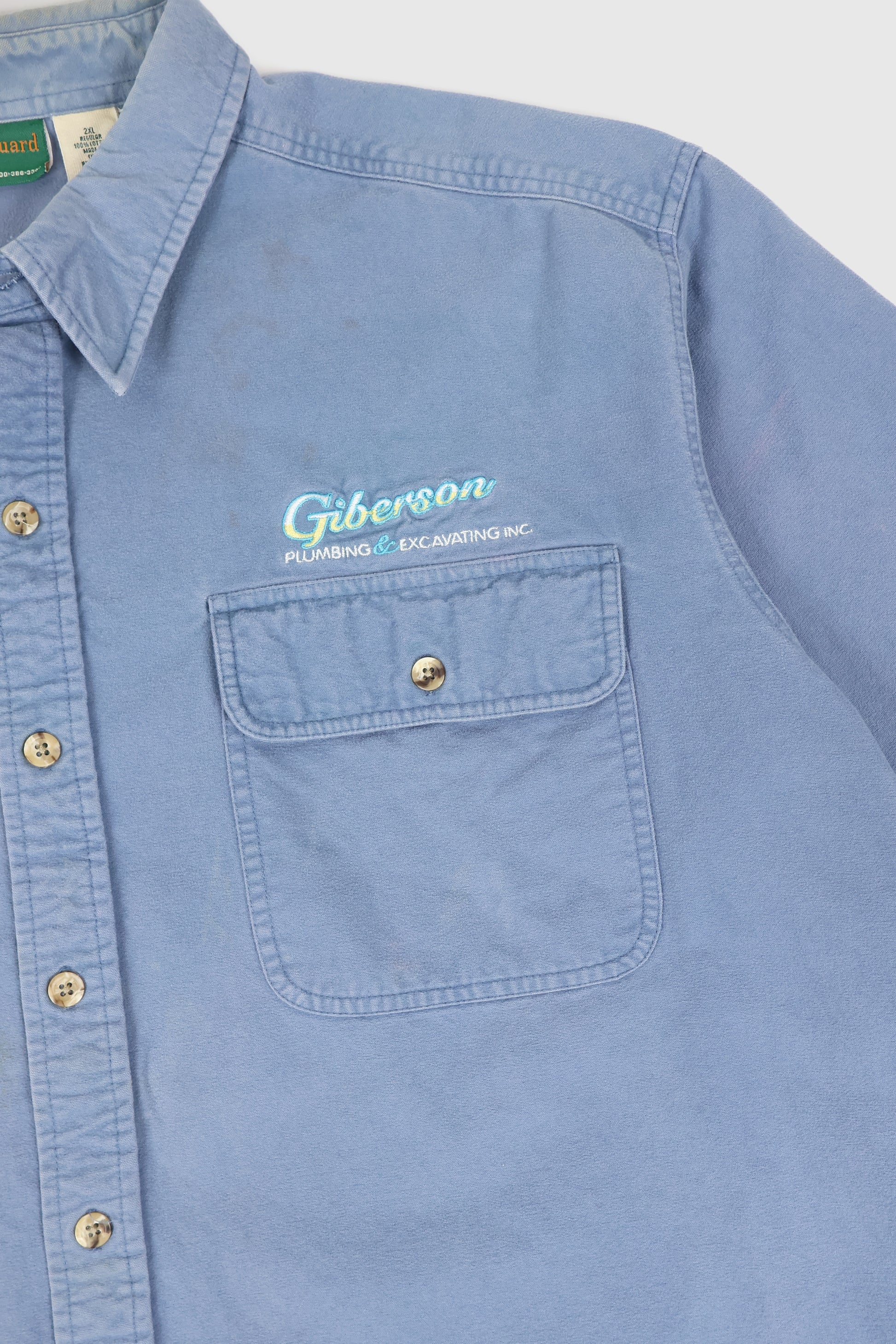 Vintage Plumbing & Excavating Button-Down Shirt Image 4