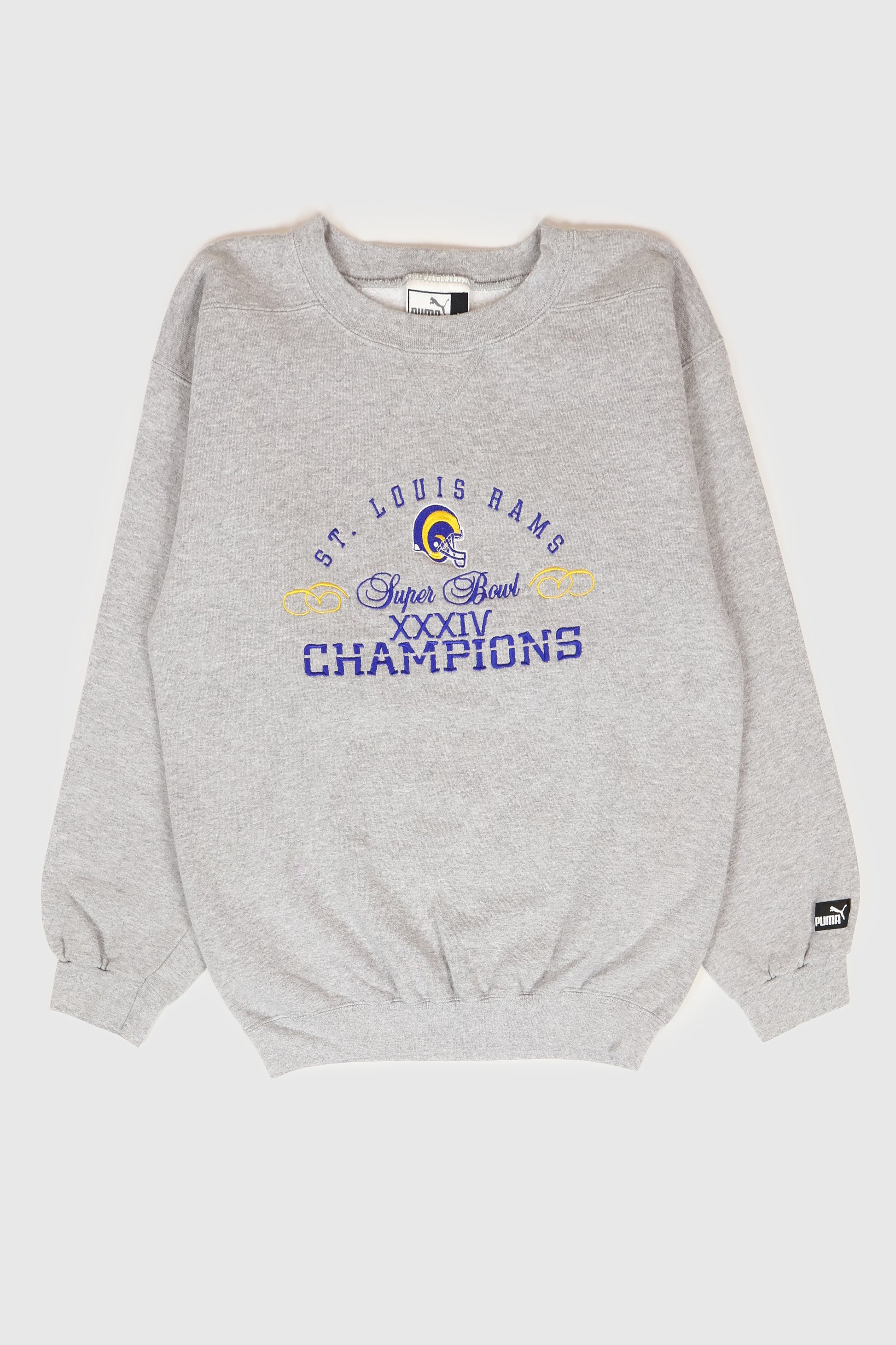 Vintage St. Louis Rams Super Bowl Champions XXXIV Crewneck Image 0