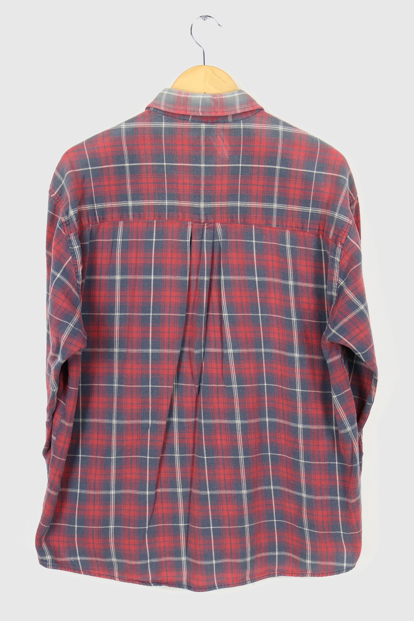Vintage Red Plaid Button-Down Shirt