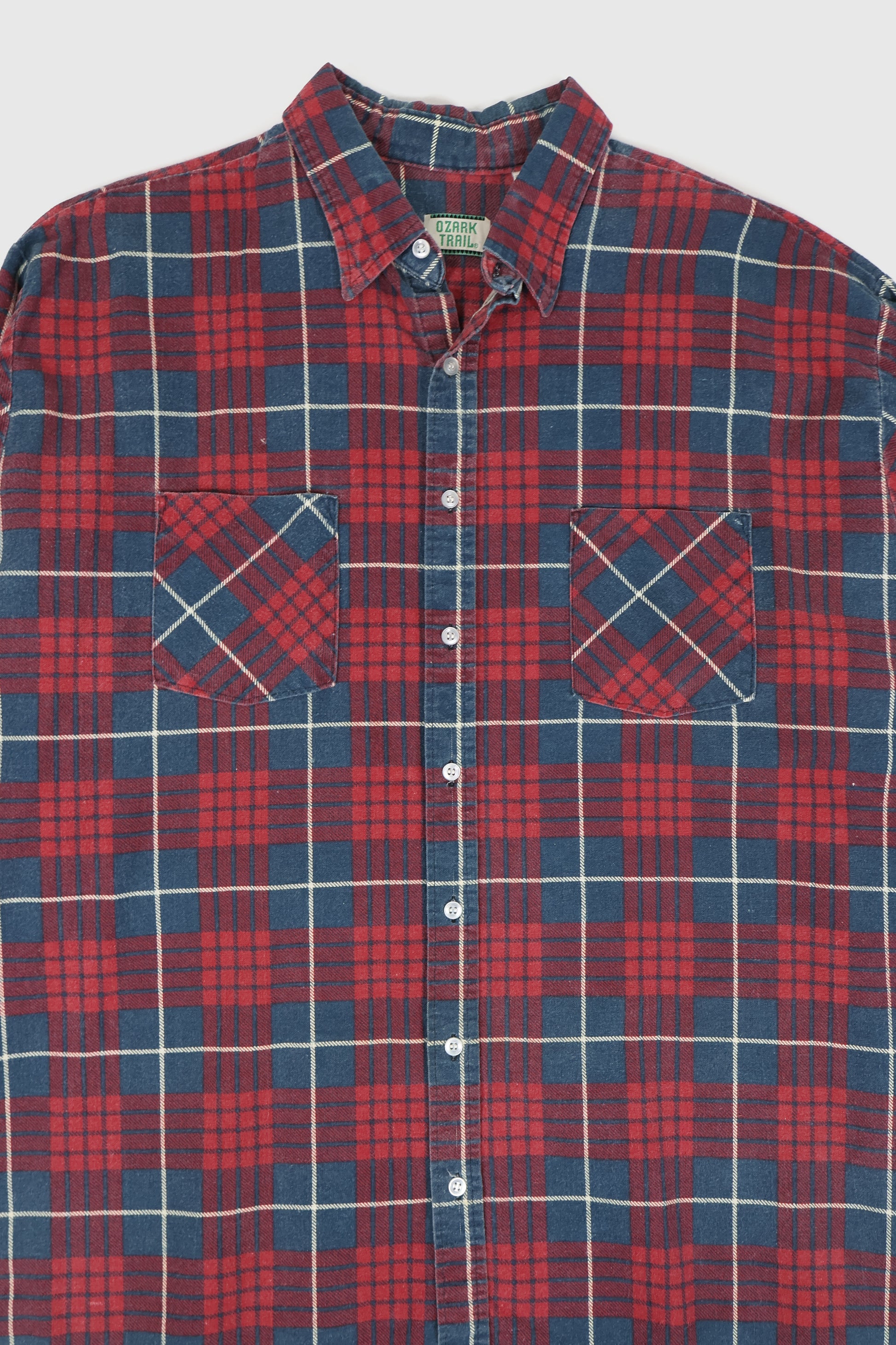Vintage Red Plaid Button-Down Shirt Image 1