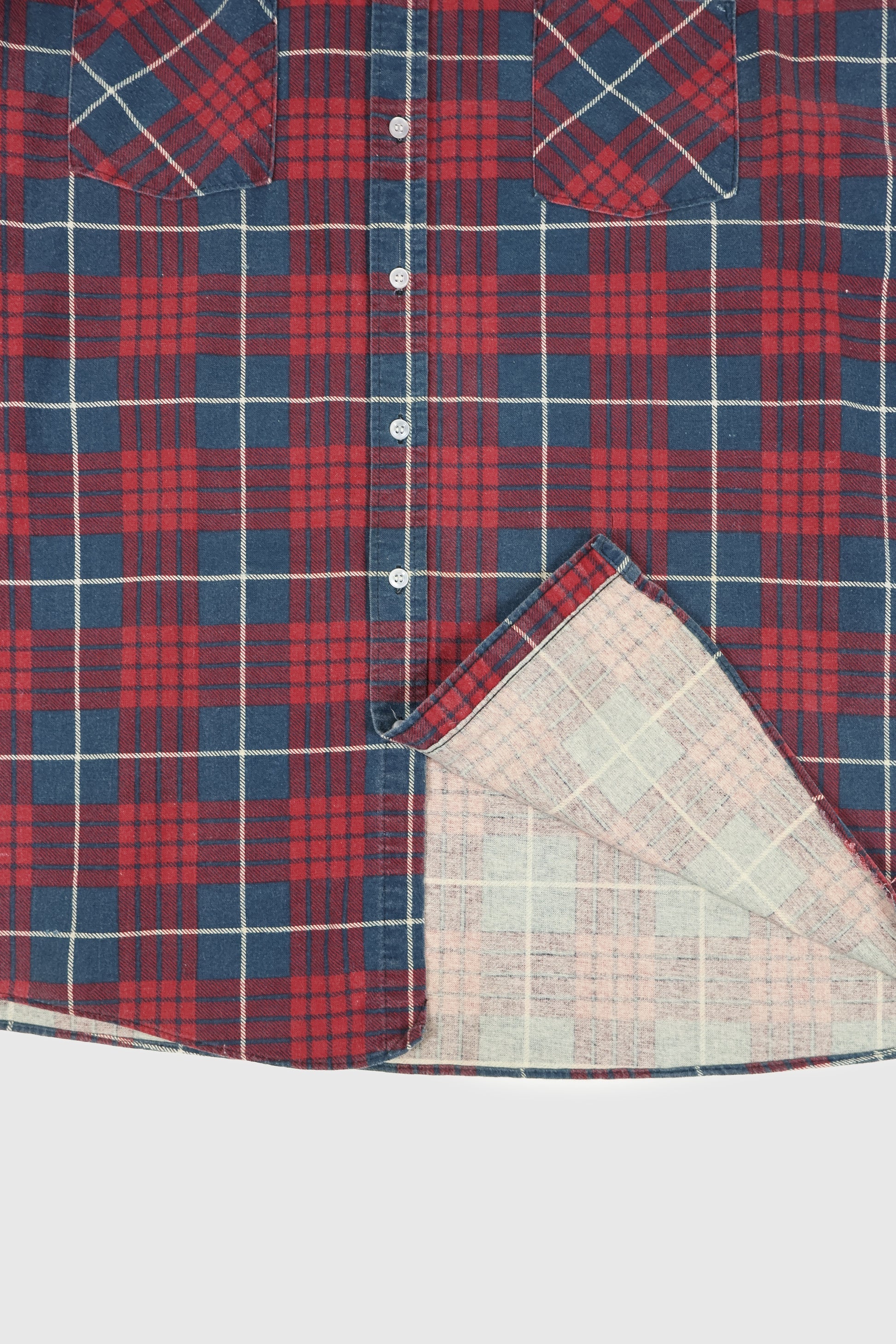 Vintage Red Plaid Button-Down Shirt Image 3