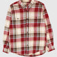 Vintage Red Plaid Flannel Button-Down Shirt Image 0