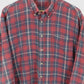 Vintage Red Plaid Button-Down Shirt