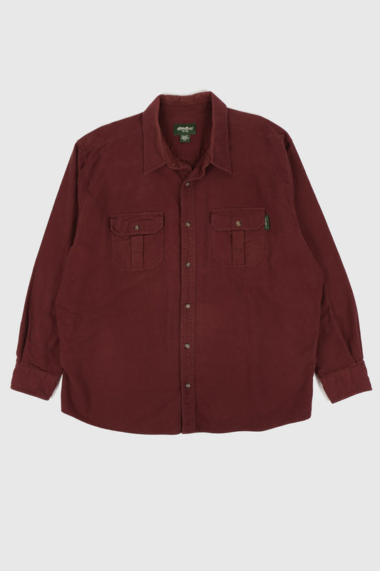 Vintage Eddie Bauer Red Flannel Button-Down Shirt Image 0