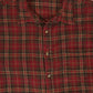 Vintage Red Plaid Flannel Button-Down Shirt