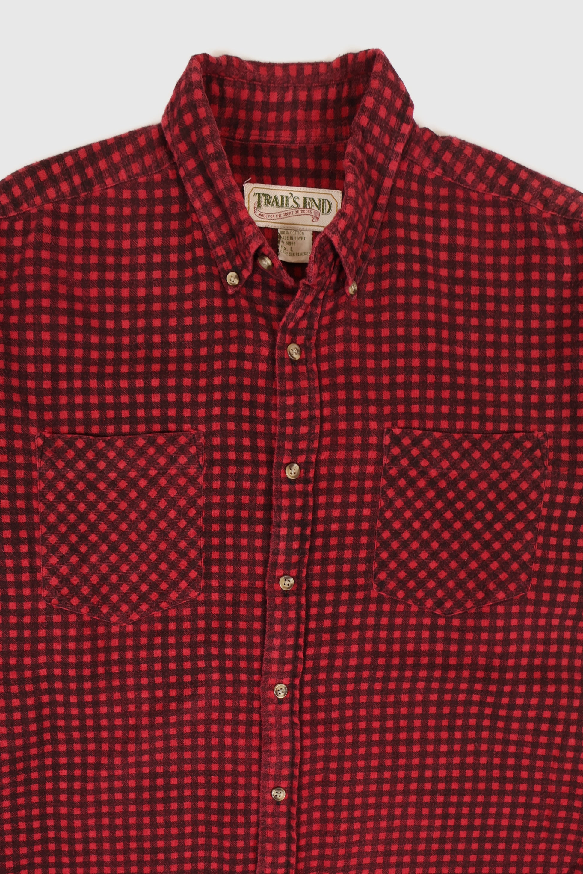 Vintage Red Flannel Button-Down Shirt Image 1