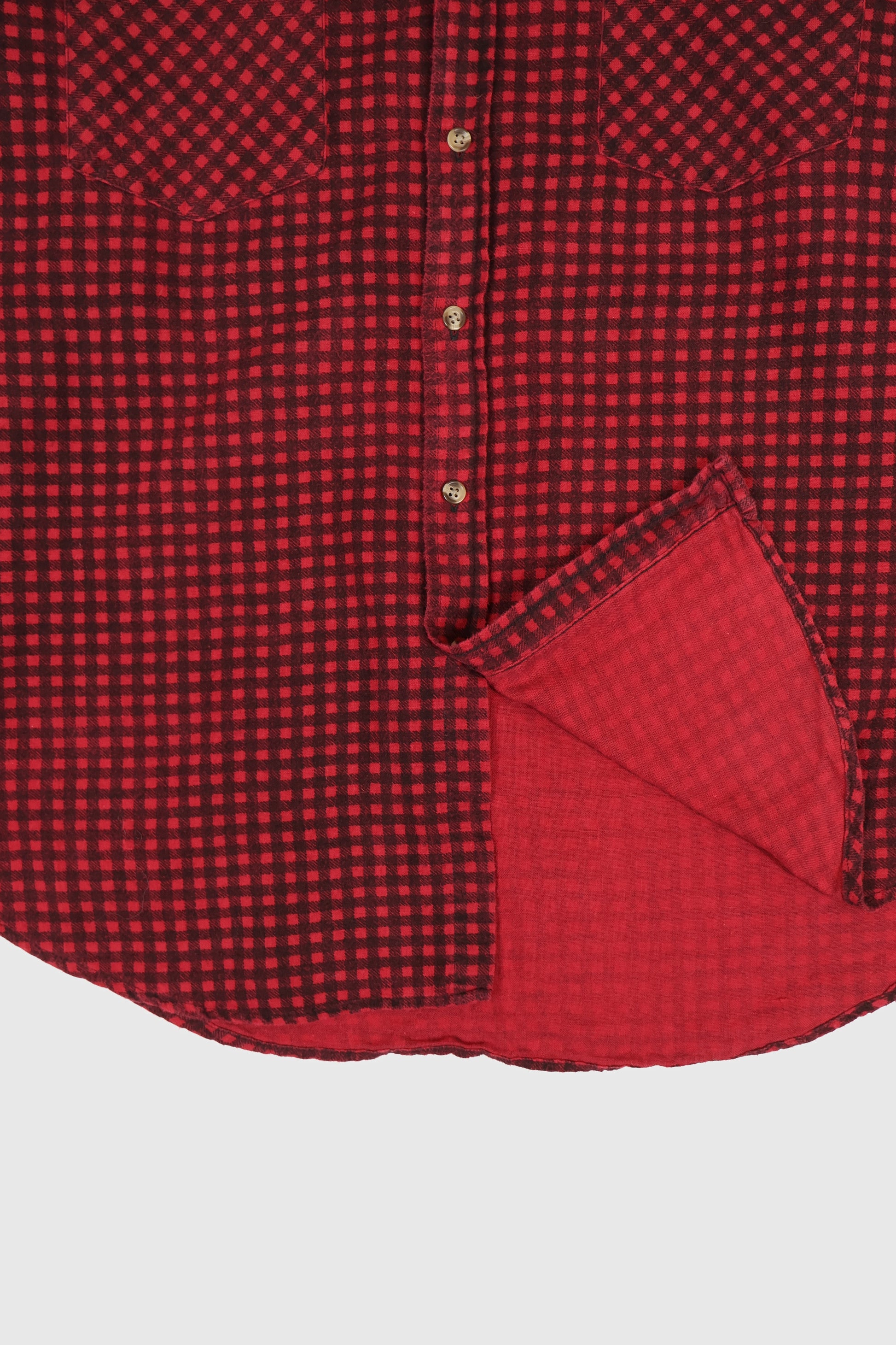Vintage Red Flannel Button-Down Shirt Image 3