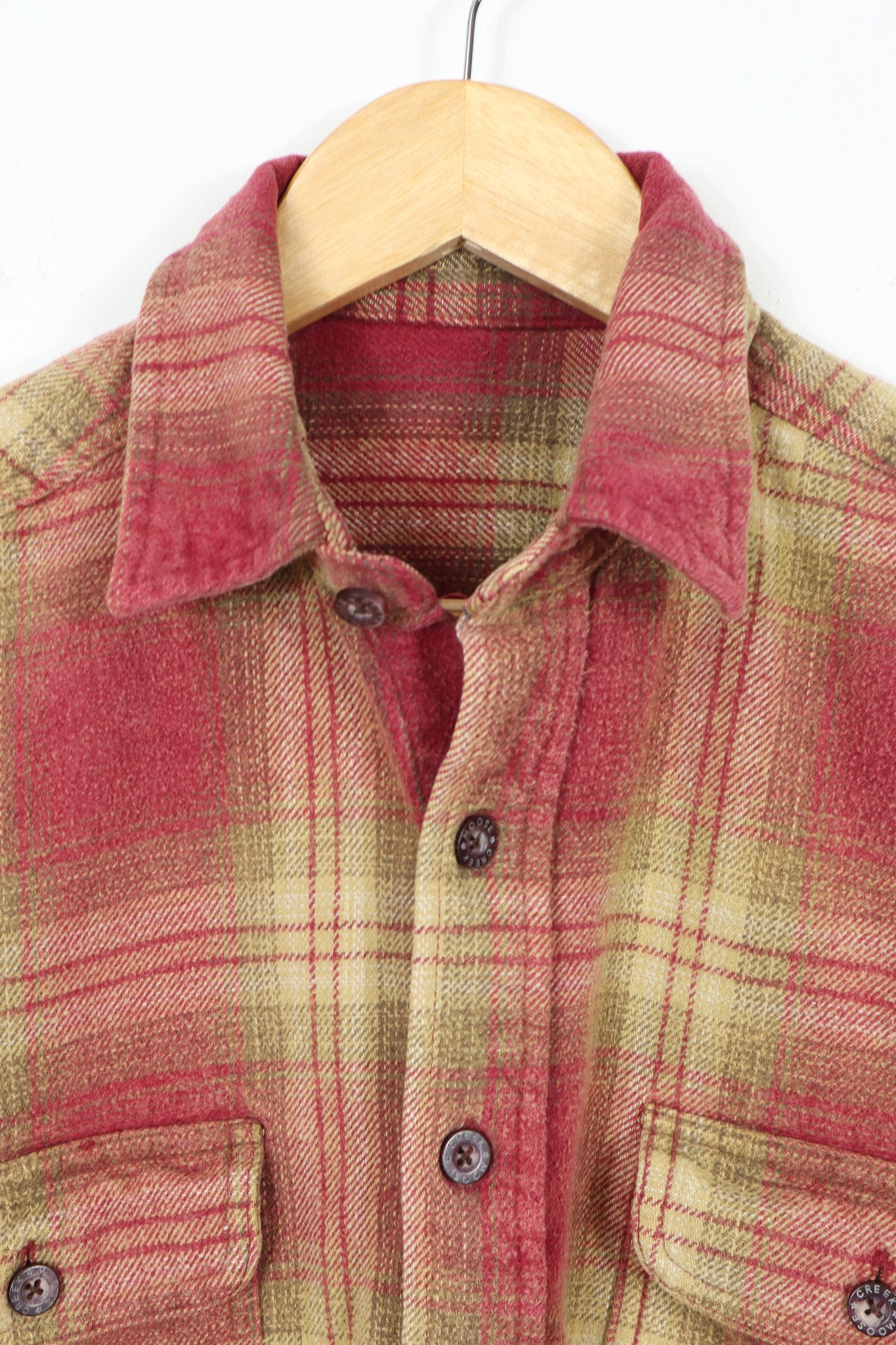 Vintage Acid Washed Cropped Heavyweight Button-Down